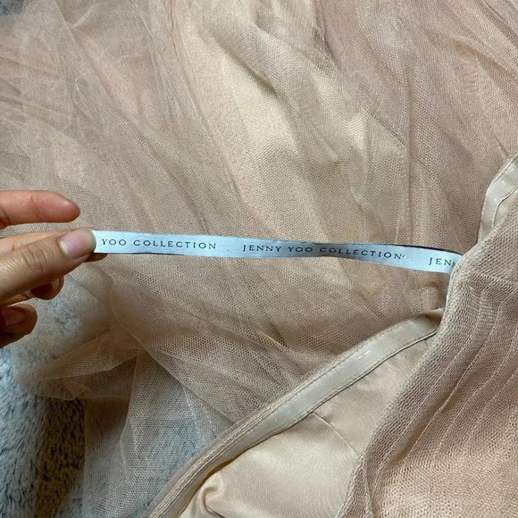 Jenny Yoo Dress Pink Peach Orange Annabelle Convertible Bridesmaid Dress Size 12 - Picture 11 of 16